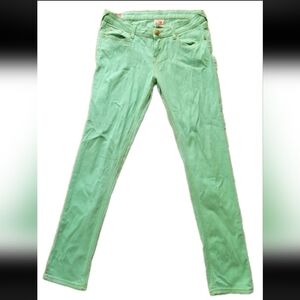 True Religion Jeans Women's Shannon Light Green Blue Skinny Leg Jeans Size 30